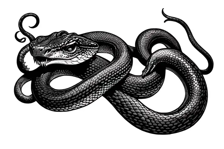 Number 80 With Snake Emerge From