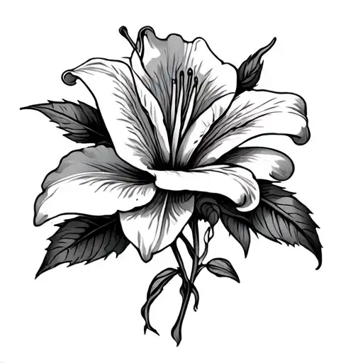 A Lilly And Rose Intertwined