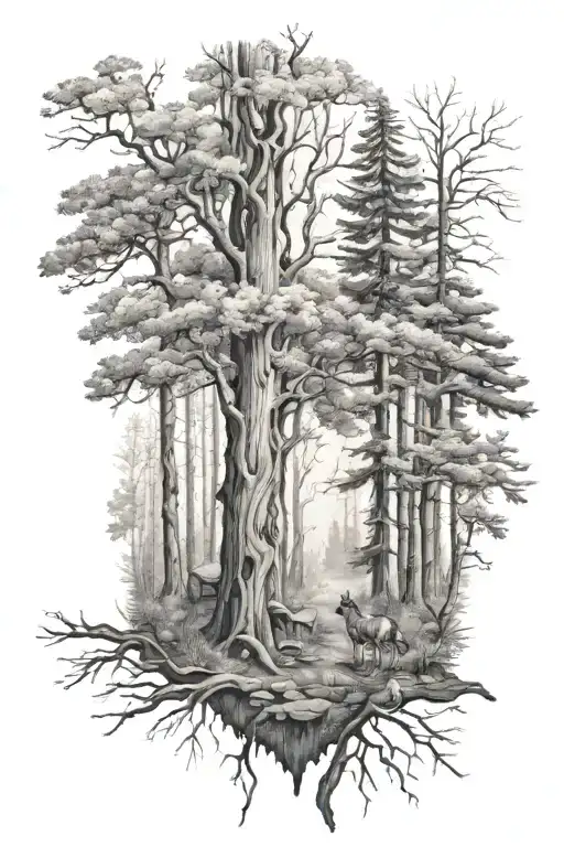 Hunting Woods With Trail