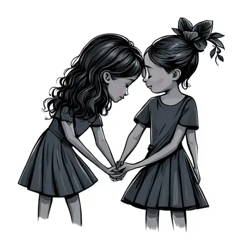 Dad Daughter Granddaughter Holding Hands