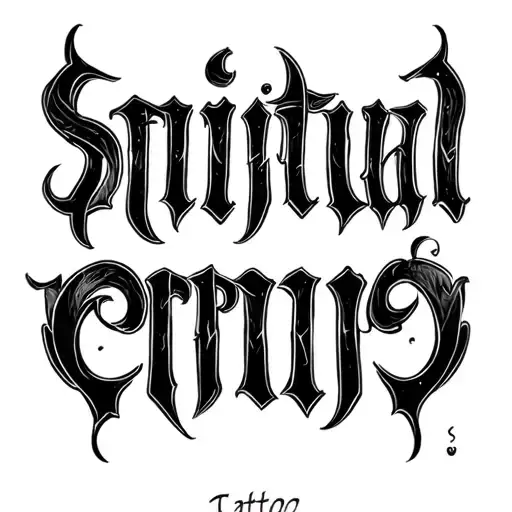 Spiritual Mantra Or Quote Written In A Stylized Black-grey Font