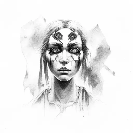 Raven And Human Face