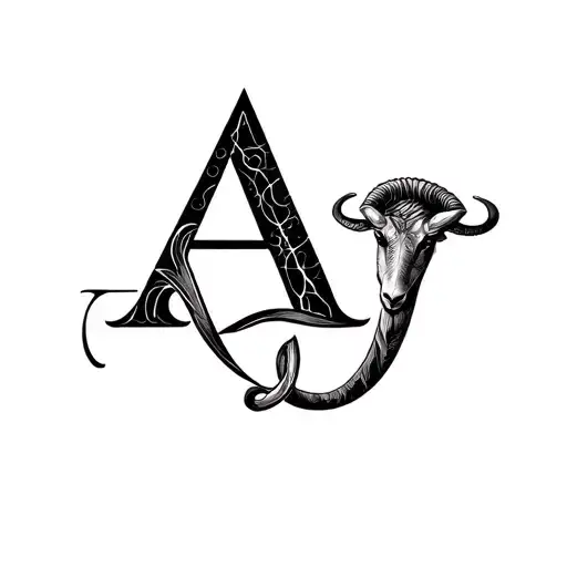 Libra And Capricorn With Letter A And J