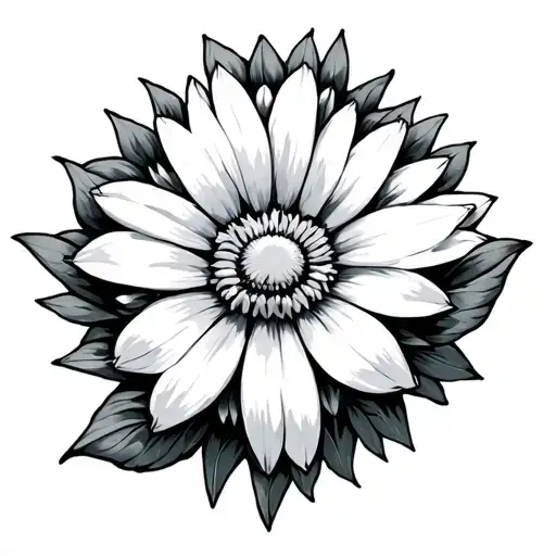 Edelweiss Flower Circle Shape