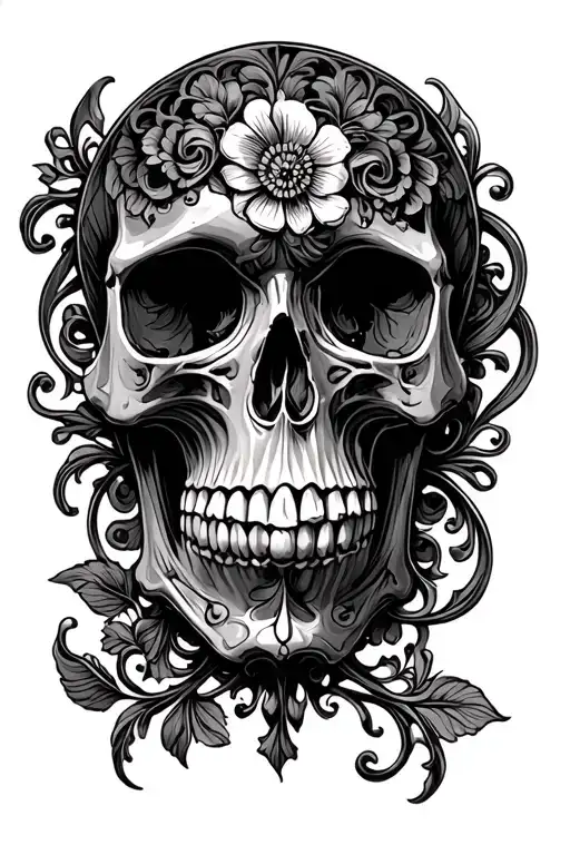 Filigree And Skull Soft Shading