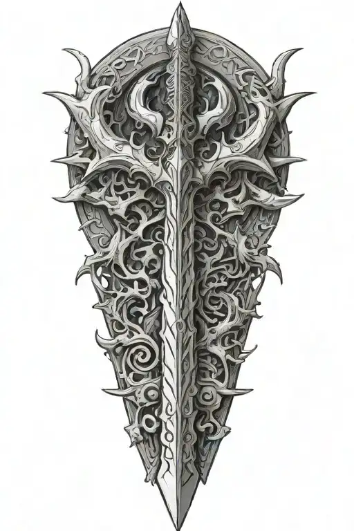 Frostmourne Sword World Of Warcraft Surrounded By Shenron Dragon Ball Z