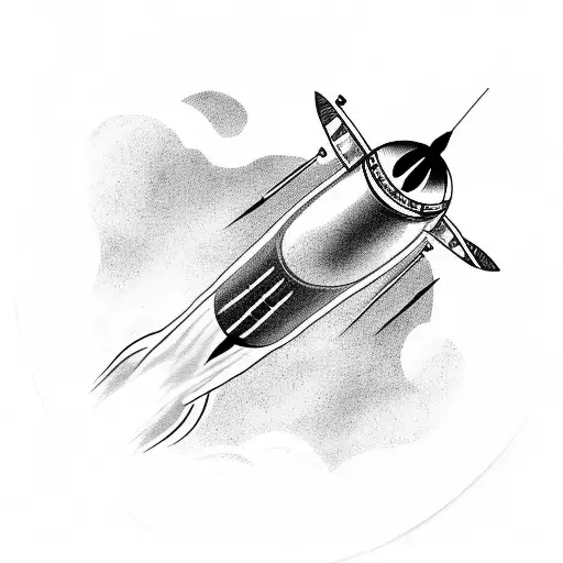 Big Ben Rocket Flying In Space