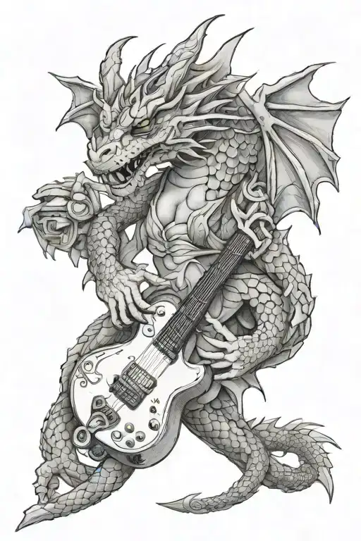 Three Daughters Dragon Dolls Guitar