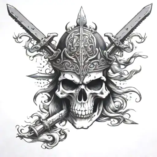 Skull Warrior Meditating