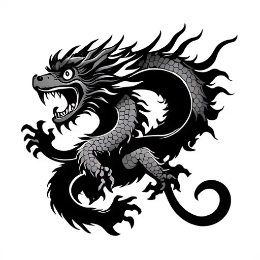 Chinese Monkey And Dragon