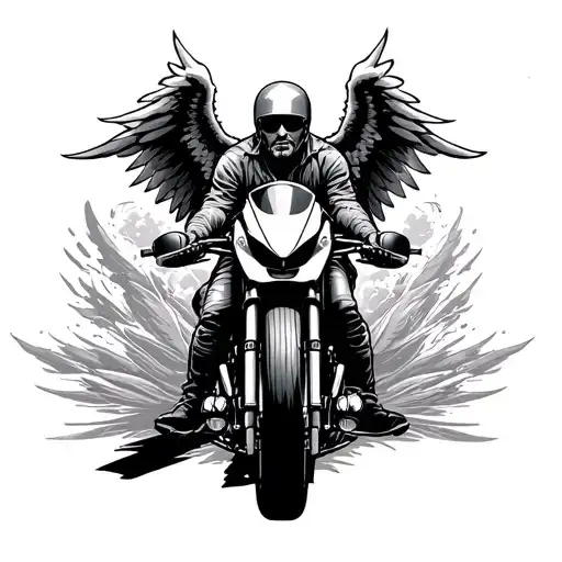 Dad Angel On Sportbike