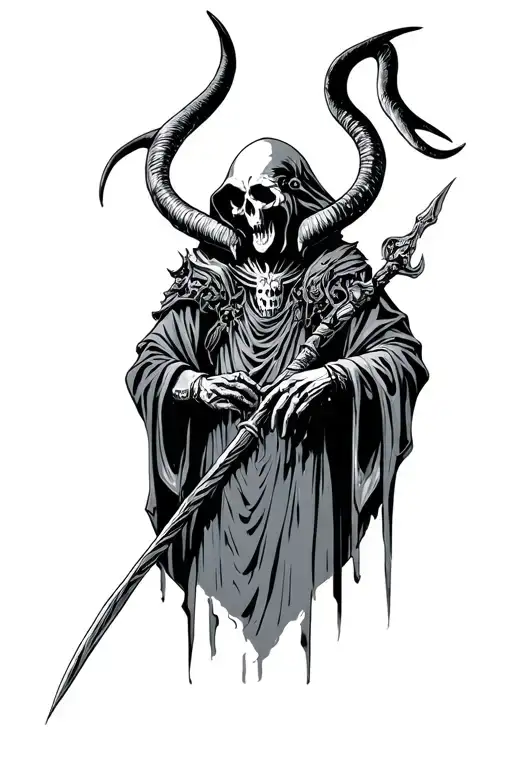 Reaper With Baphomet