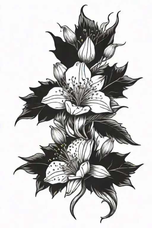 Australian Native Flowers Intertwined