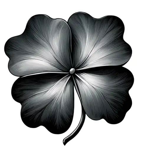 Four Leaf Clover Fine Line