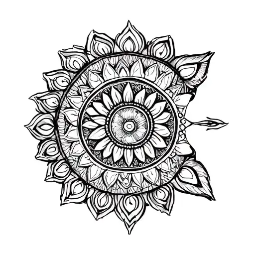 Mandala Band Incorporating Element Symbol