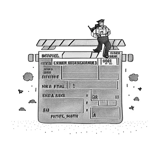 A Movie Director Holding A Clapperboard With Barcelona's Skyline And A Police Car In The Background