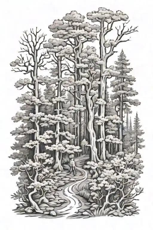 Hunting Woods With Trail