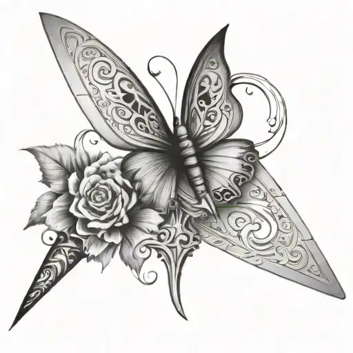 Butterfly And Dagger