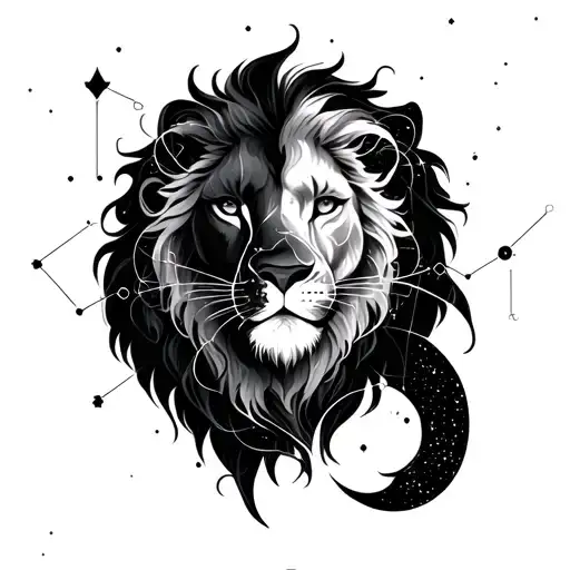 Leo And Cancer Constellation Intertwined