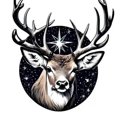 Compass Deer Big Dipper Constellation