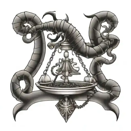 Libra Scale Killing Scorpion
