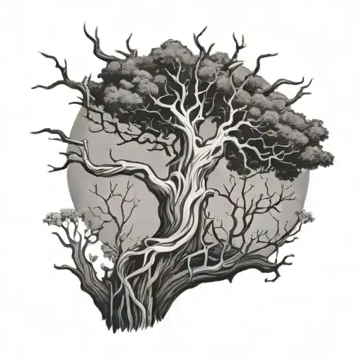 Dead Tree And Live Tree