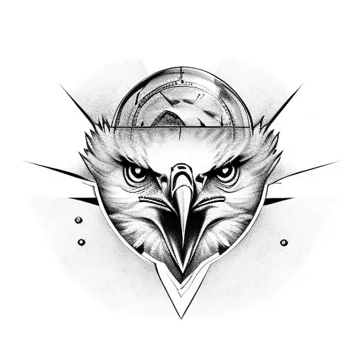 Eagle With Hourglass