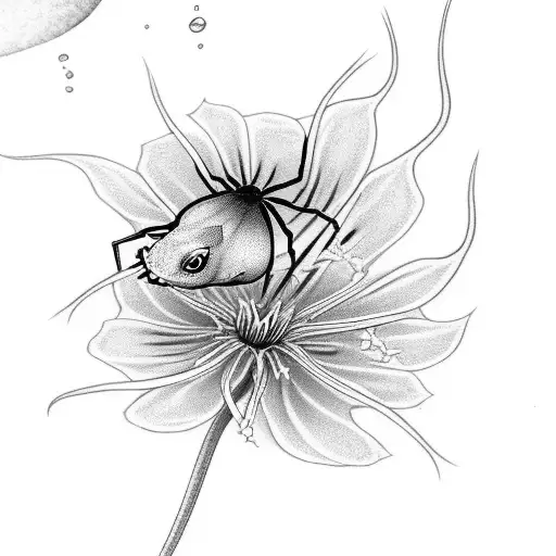 Spider Lily With Betta Fish