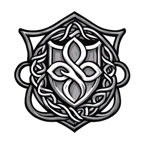 Celtic Symbols Meaning Family And Strength Together On A Shield