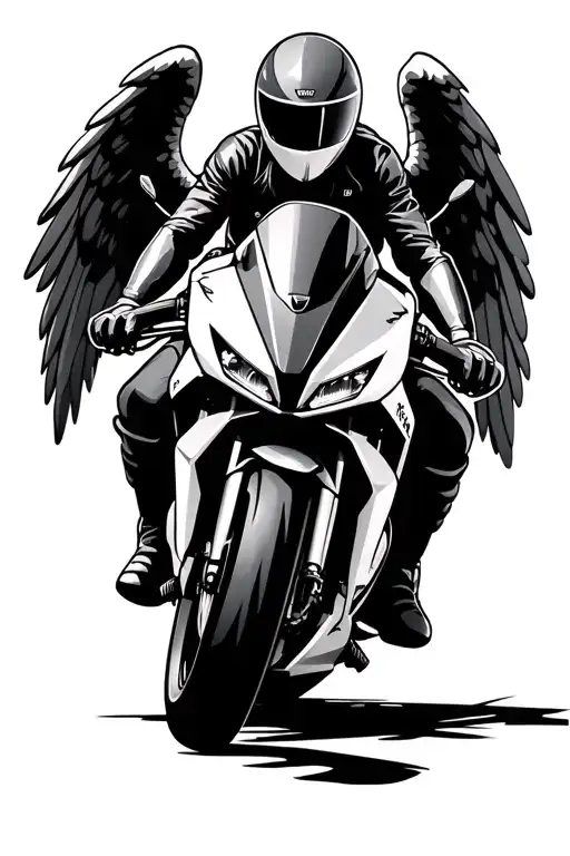 Yamaha R6 With Angel Riding