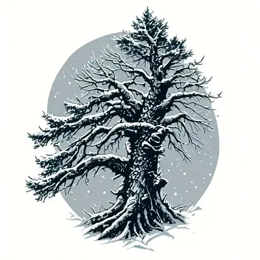 Frost Climbing Up A Tree