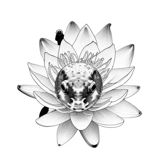 Waterlily With Betta Fish