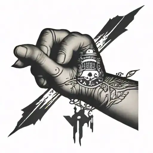 Meaningful Tatto That Represents Free Palestine No Words Maybe A Hand Wired With Electric Write