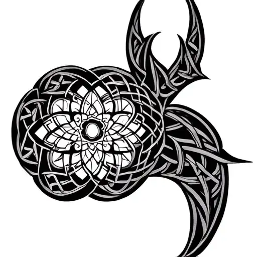 Celtic Mandala Design Combining Elements