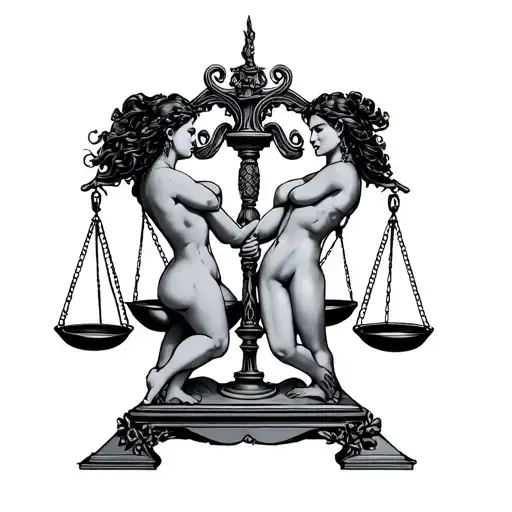 Gemini Twins On Tilting Libra Scales