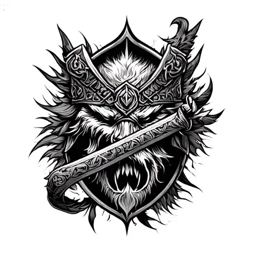 Norse Whole Arm Sleeve Tatto