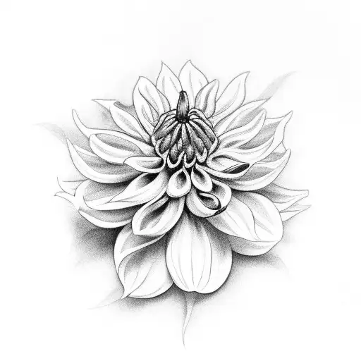 Fire Fly Dahlia Flower