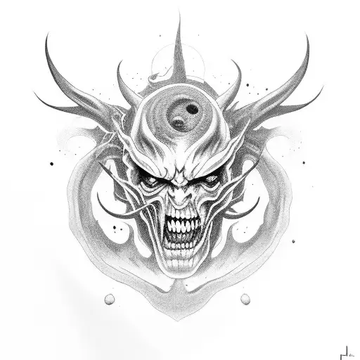 Full Body Nightmarish Shadow Demon