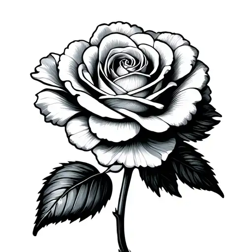 Carnation Flower And White Rose