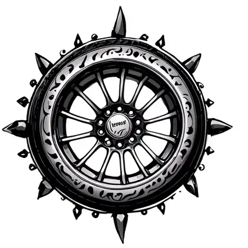 Beautiful Ornament Like A Car Wheel