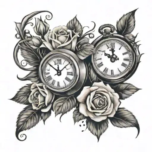 Roses And A Clock
