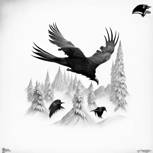 Nordic With Ravens And Oden