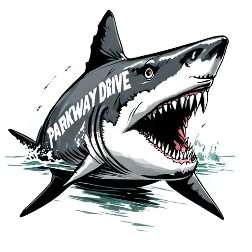 Shark Trad With Parkway Drive Written On Snout
