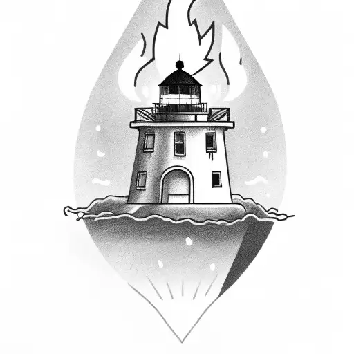 Lighthouse With Lightning