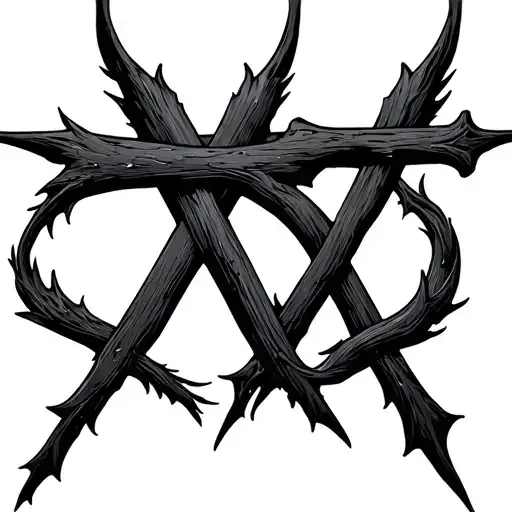 Black Crosses Overlapping Each Other