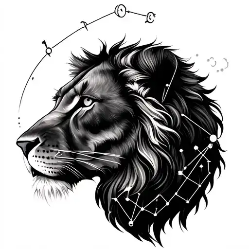 Leo And Cancer Constellation Tattoo Design