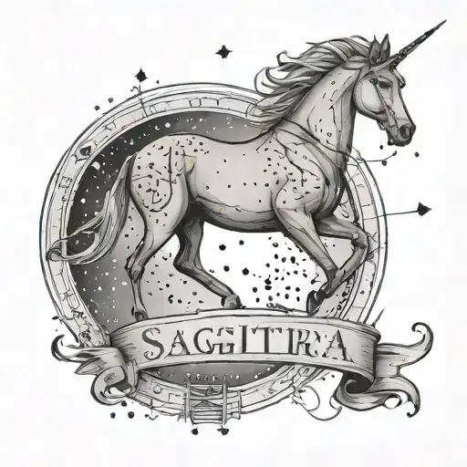 Sagittarius Constellation With The Name Diana
