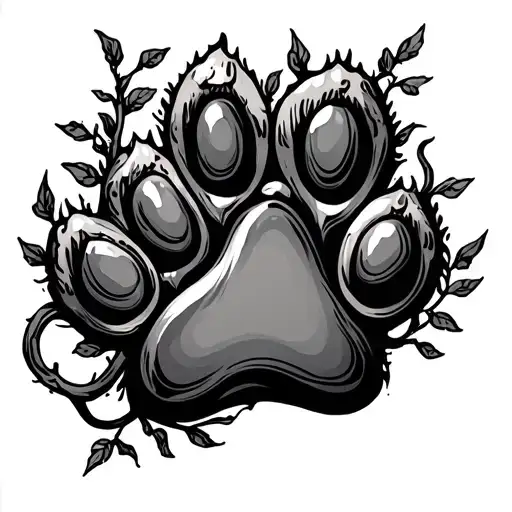 Paw Print Vine Wrapping