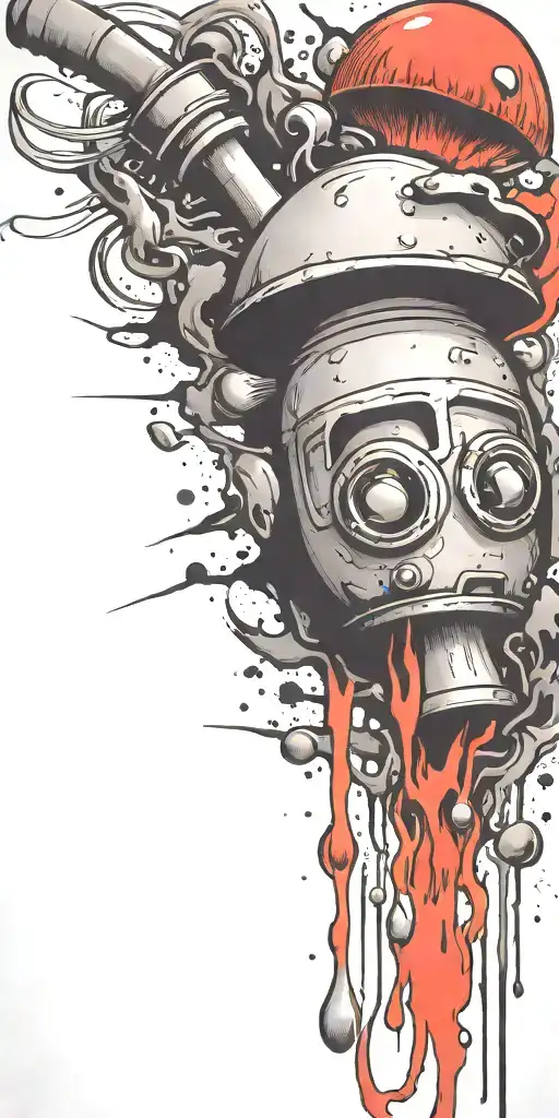 Hippy Tripping Ticking Time Bomb Mushroom Grenade