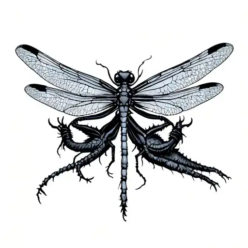 Dragonfly Fighting Demons